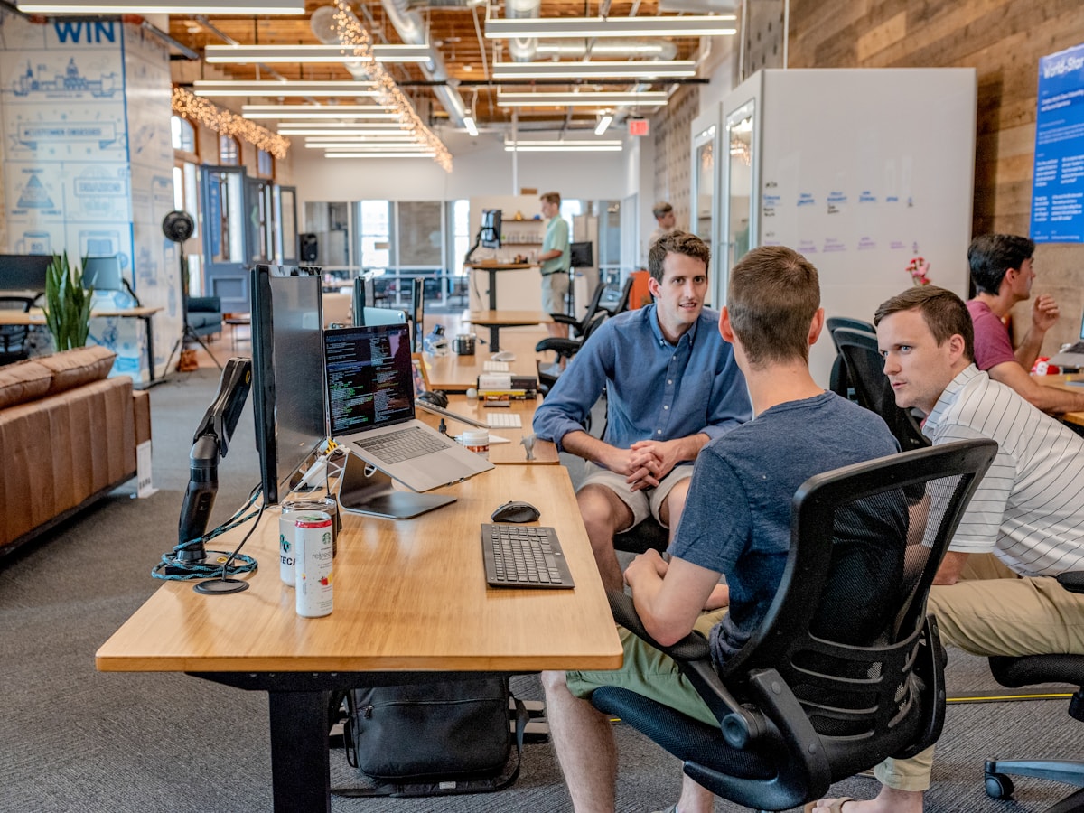 Professional advice meeting in an office